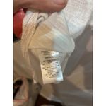 White Metallic Stripe V Neck Short Sleeve Lightweight Knit Top Size Medium Photo 4