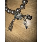 Juicy Couture Juicy‎ Couture Faux Pearl Shine Charm Bracelet Heart Key Tassel Crown Stretchy Photo 2