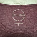 Lucky Brand Burgundy Graphic Boho Hasma Elephant Tee 3/4 Sleeve - Women’s Small Photo 2