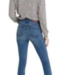 Madewell 10" High-Rise Skinny Jeans Button Down Hem Distressed Denim 26 EUC Photo 10