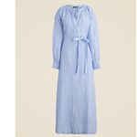 J.Crew  100% Linen Cabana Maxi Dress Long Sleeve Sz XS petite Photo 12