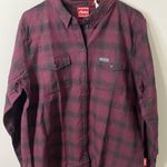 New Indian Motorcycle Women's 100% Cotton Plaid Button Down Shirt Size Medium Red Photo 0