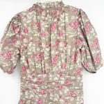 Anna Cate Womens Cottagecore Feminine DItsy Floral Print Ruffle Tyler Mini Dress Tan Size M Photo 7