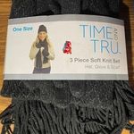 Time And Tru Women’s  Women’s 3 Piece Soft Knit Set Black with glitter Photo 0