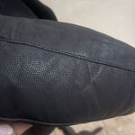 LA JOANNE Leather & Suede Vintage Moto Jacket Black Size Small Puff Sleeve Belt Photo 9