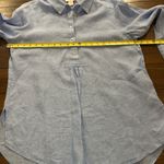 Saint Tropez West ST. TROPEZ West Light Blue 100% Linen Button Front Top Size XL Photo 4