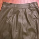 Anthropologie Tanya Green Vegan Leather Snap Front A-Line Mini Skirt Size 8 NEW Photo 11