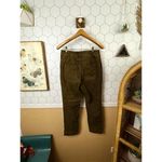 Free People  Olive Green Skinny Ankle Corduroy Pants with Button Fly - Size - 6 Photo 3