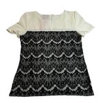 Romeo + Juliet Couture Crewneck Lace Chiffon Blouse Size Small NEW Lightweight Photo 1