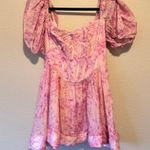 Bardot  Revolve Pink Floral Kiah Corset Mini Dress Womens M Coquette Romantic Photo 1