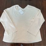 Everlane  Women’s Sweater Lightweight Cotton Slouchy V-Neck Sweater Size L NEW Photo 1