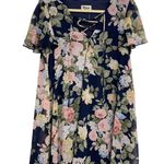 Show Me Your Mumu  Navy Blue Floral Mini Shift Dress Womens S Babydoll Coquette Photo 0