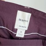 Anthropologie  Maeve The Colette Contrast Stitch Cropped Wide-Leg Pant Brown 25 Photo 13