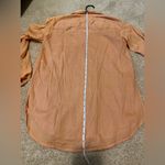 Free People  Sheer Luck Button Down Lightweight Shirt in Wood Chimes Size XS Photo 8