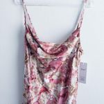 Tsher Floral Spaghetti Strap Slit Maxi Dress New Pink Size L Photo 2