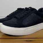 Birdies  Navy Blue Glitter Platform Sneakers Women's Size 7 Lace-Up Photo 0