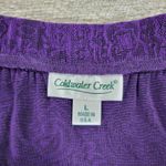 Coldwater Creek VTG No Wrinkle Skirt Set L Purple Paisley Fairycore Whimsigoth Photo 1