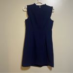 J Crew Factory Navy Ruffle Neck Suiting Dress Office Business 2 Petite NWT Blue Size 2P Photo 10