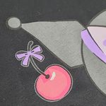 Hot Topic KUROMI BY SANRIO CHERRY BOW BLACK BABY TEE  SMALL NEW WITH TAGS Photo 5