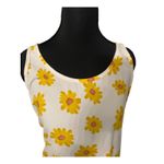 None Sunflower Yellow‎ Daisy Long Tank XL 15/17 Wide Strap Y2K Dopamine Summer Happy Photo 2