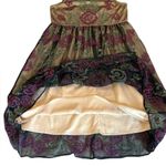 Sundance  Catalog Mesh Embroidered Dress Floral Black Purple Green Womens Size 4 Photo 7