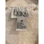 Erika Vintage  Cottagecore Floral Embroidered Beaded Knit Vest Cream Medium Photo 5