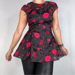LELA ROSE
Cap Sleeve Rose Peplum Top Size 4 Photo 18