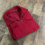 Studio Works  Red Suede Full Zip Jacket Photo 7