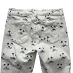 CHAPS White & Blue Palm Trees Capri Pants Women Size 6 | 61-10 Photo 2
