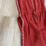 Johnny Was NWT Elia Linen Tie Jumpsuit Embroidered Size Medium in Adobe Photo 9