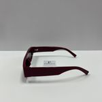 90s Style Oval Shaped Burgundy Sunglasses Red Photo 2