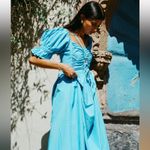 Loeffler Randall  Yael Cornflower Gathered-Bodice Dress
Size 12‎ Photo 1