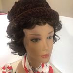 Handmade Vintage Brown Chenille Roller Hat Photo 4