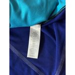 Athleta  Women's Running Half Zip Top Blue Colorblock Zip Pocket‎ Jacket Sz Small Photo 2