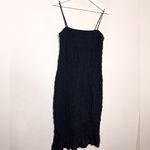 Everlane THE SMOCKED COLUMN BLACK DRESS Photo 4