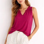 NYDJ  Perfect Sleeveless Blouse in Orchid Flower‎ Size S NWT Photo 0