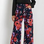 Anthropologie MAEVE x ANTHROPOOGIE Colette Cropped Wide-Leg Pants, Velvet Floral, 23” Photo 0
