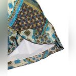 vintage boho patterned blue, green and cream midi dress Blue Photo 2