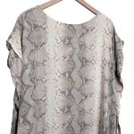 Buckle Women's Black cream snake print chiffon layered blouse top size large Photo 5