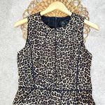 J.Crew Vegas Animal Leopard Print Sheath Dress Knee Length Bi-Stretch Cotton Photo 4