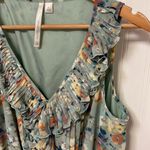 LC Lauren Conrad Floral Pastel Ruffle Front Sleeveless Blouse Lauren Conrad Photo 3