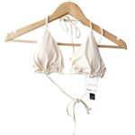 O'Neill O’Neill Saltwater Solid White Venice Triangle Bikini Swimsuit Top Size XL Photo 2