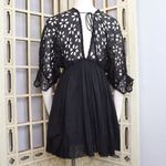 Free People  Bella Note Eyelet Black Boho Short Casual Baby Doll Dress [small] Photo 7