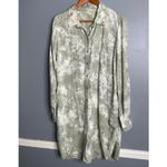 Guess Green Tie-Dye Midi Shirt Dress Large ~No Belt~ Photo 1