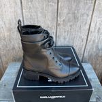 Karl Lagerfeld NIB Paris Pepper Boots Grommets meet buckled straps elegant 7.5 Photo 6