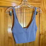 ZARA light blue knit crop top M Photo 0