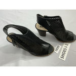 Route 66 Womans Size 11 M Black Vented Peep Toe Sling Back Heel Shoes Photo 1