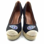 NFL  Titans Team Black & Brown Leather Wedges Photo 1