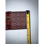 Coach Vintage  Wallet Checkbook‎ Document Holder Burgundy Buckle Jacquard Q Photo 5