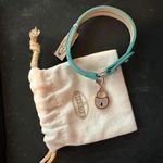 Fossil Leather Bracelet With Rhinestone Lock Charm Photo 0